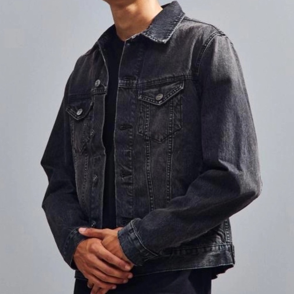 BDG urban outfitters mens black denim jacket sz S nwt